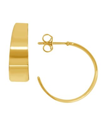 18K Gold Plated or Silver Plated Tapered Hoop Earrings