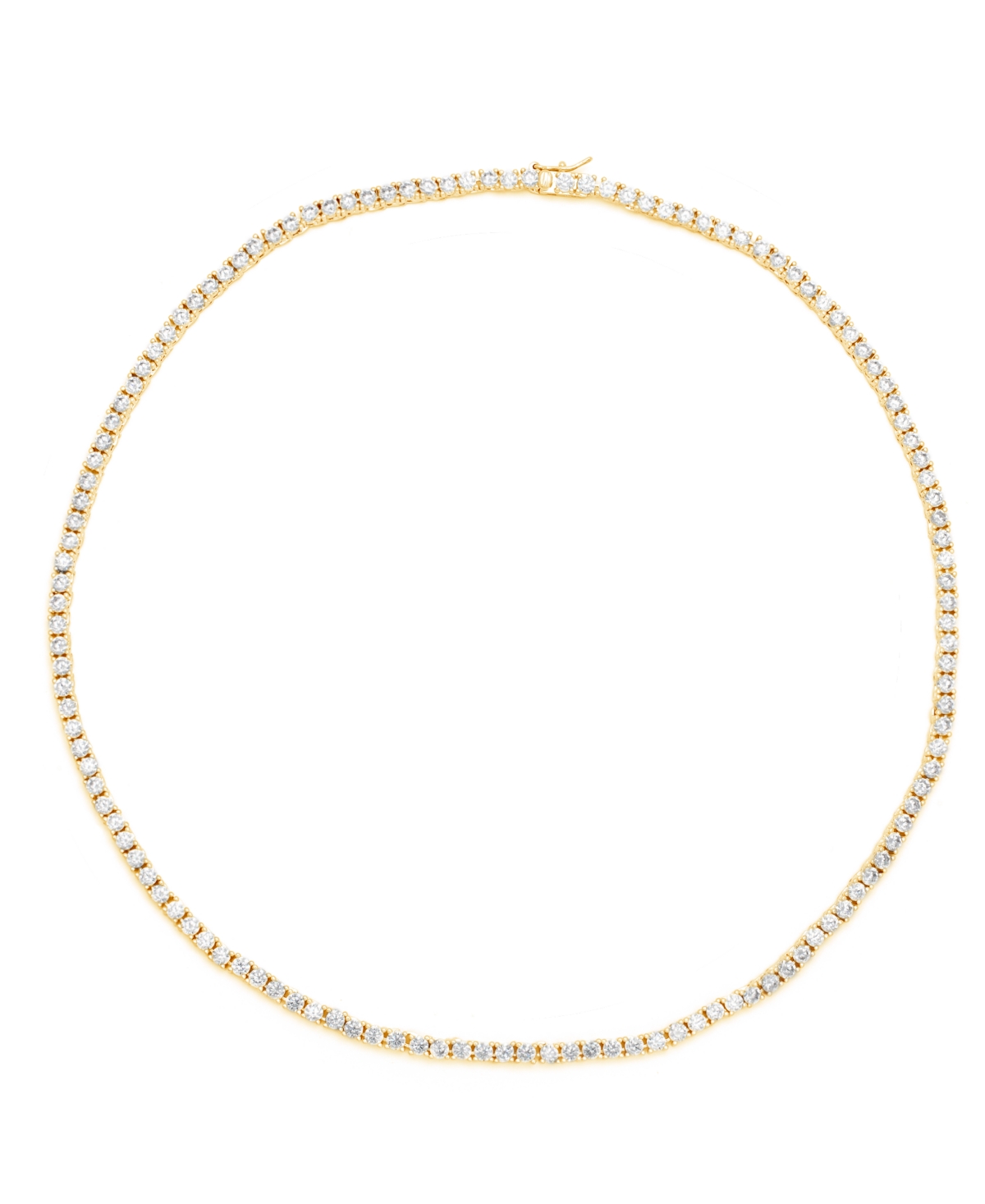 Macy s Cubic Zirconia Tennis Necklace In Silver Plate or Gold Plate Smart Closet
