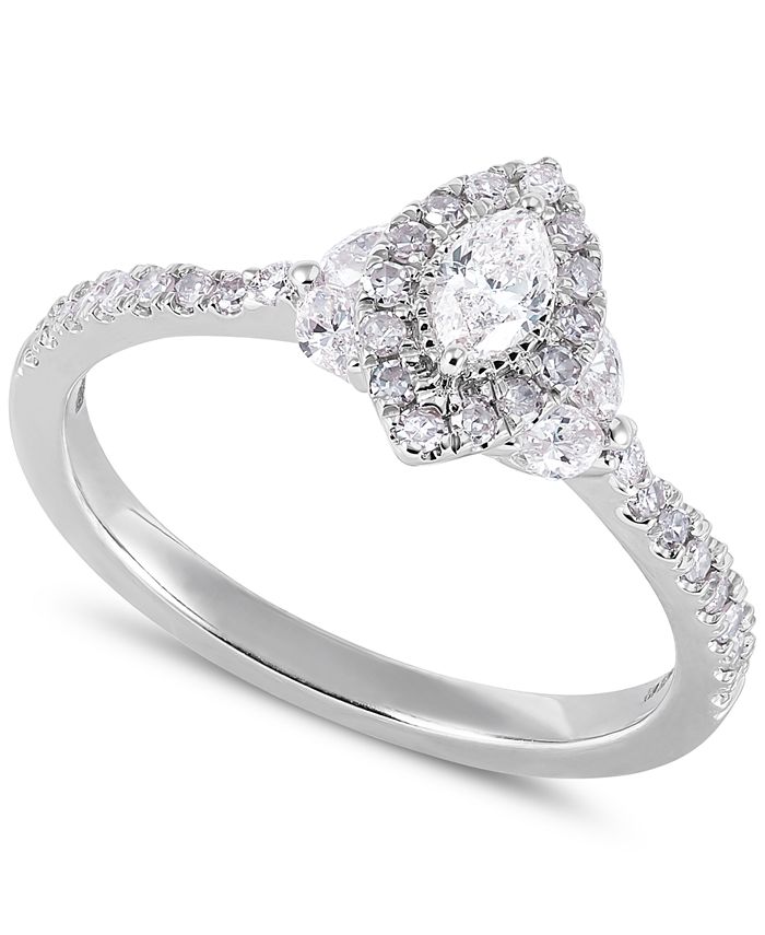Macy's pear shaped engagement outlet ring
