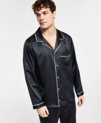 Satin pj shirt sale