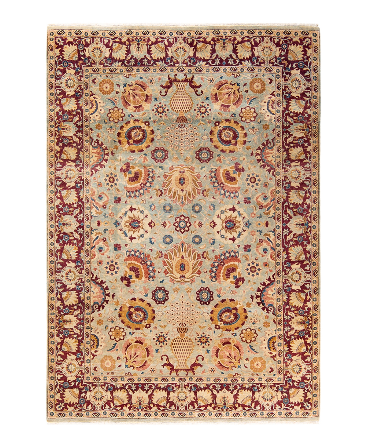Closeout! Adorn Hand Woven Rugs Mogul M14263 6'1in x 8'10in Area Rug - Mist