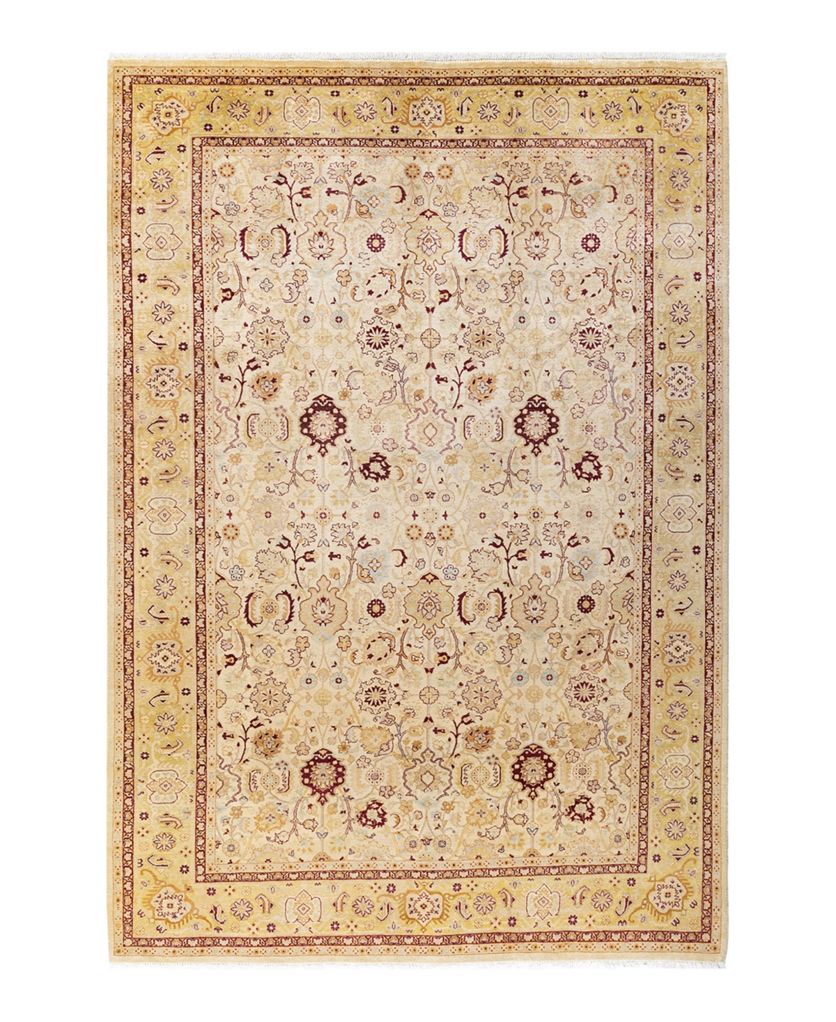 Closeout! Adorn Hand Woven Rugs Mogul M12305 6'2in x 9'2in Area Rug - Ivory