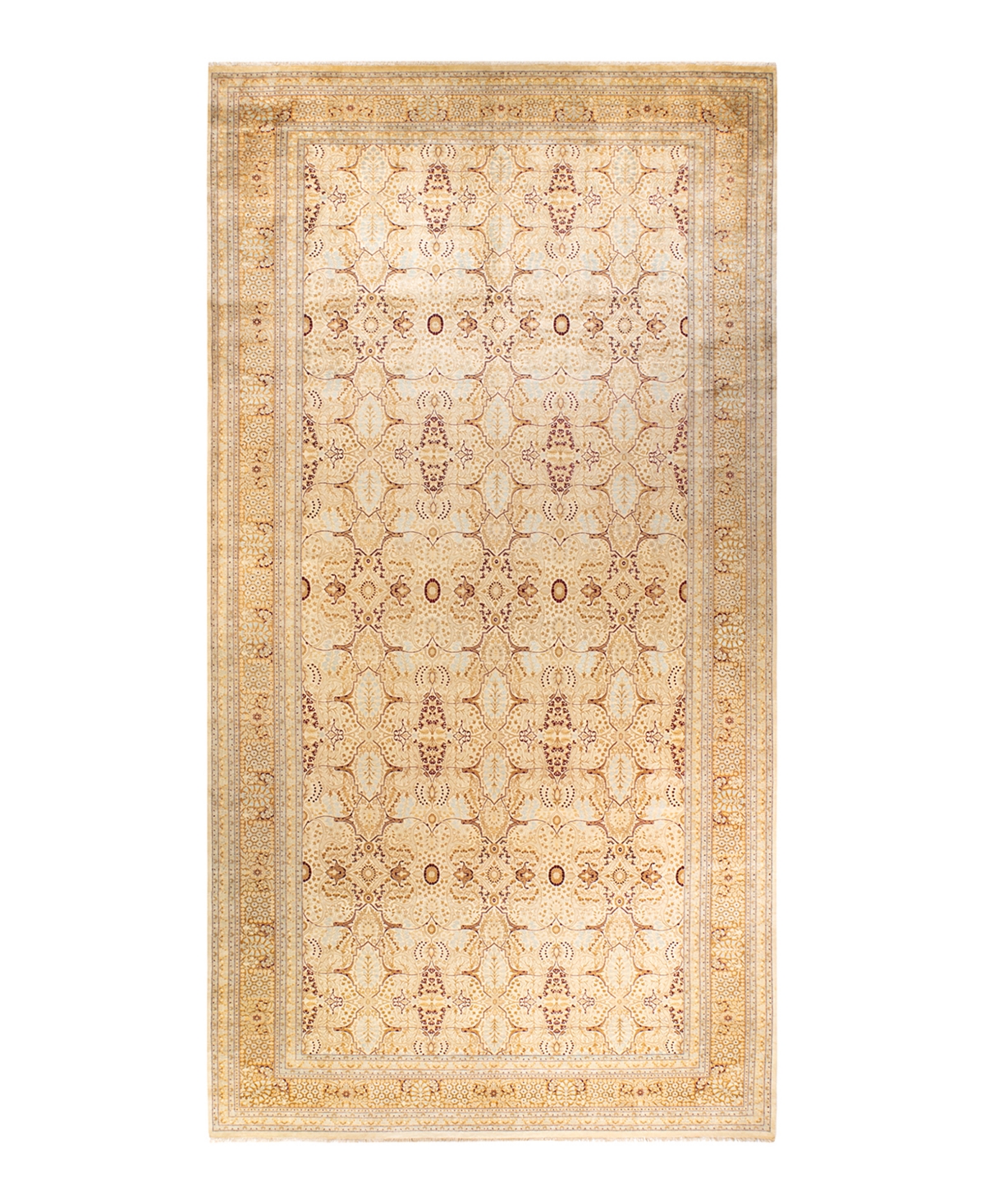 Closeout! Adorn Hand Woven Rugs Mogul M1285 9'1in x 18'4in Runner Area Rug - Ivory
