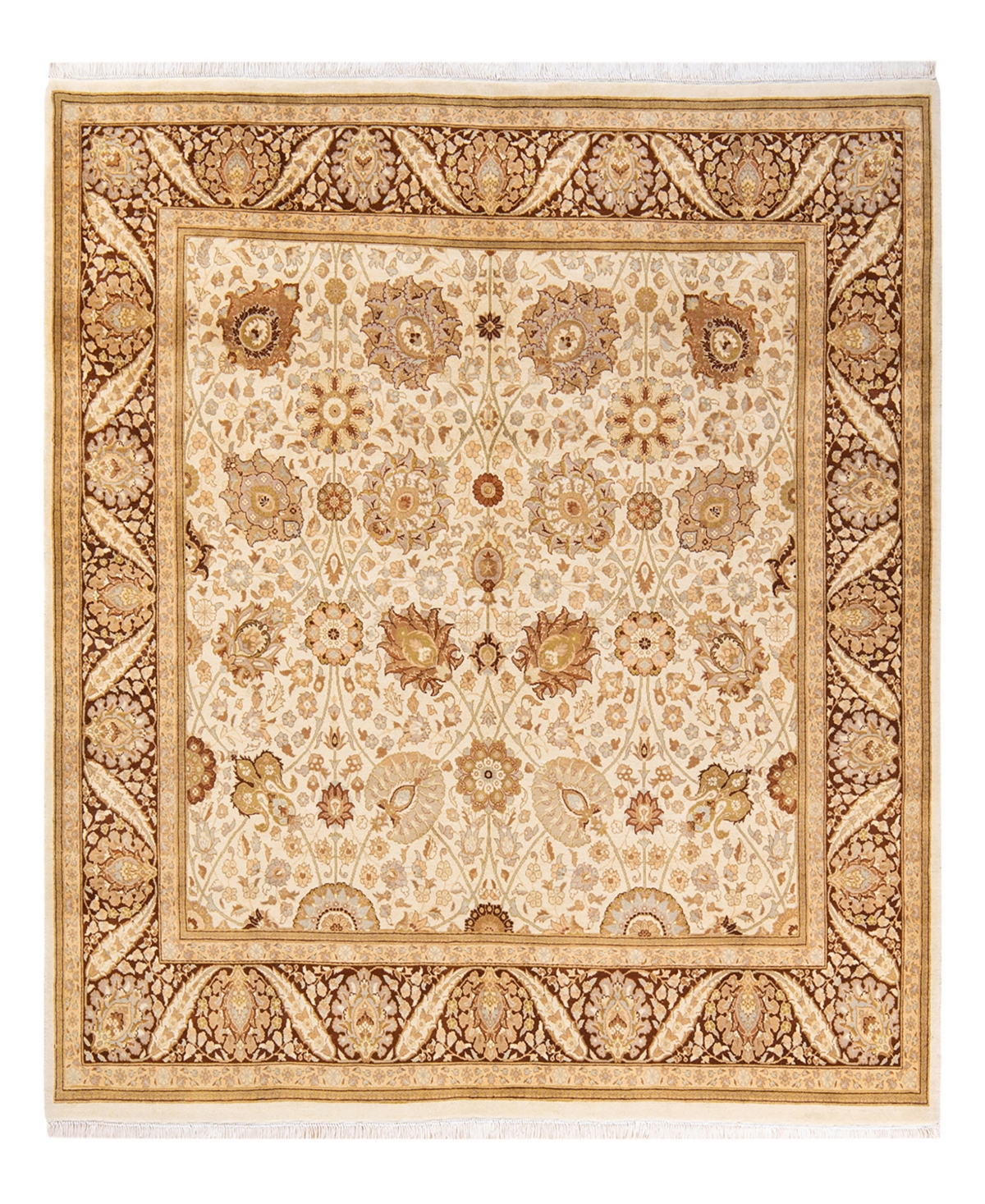 Closeout! Adorn Hand Woven Rugs Mogul M151902 6'3in x 6'7in Area Rug - Ivory