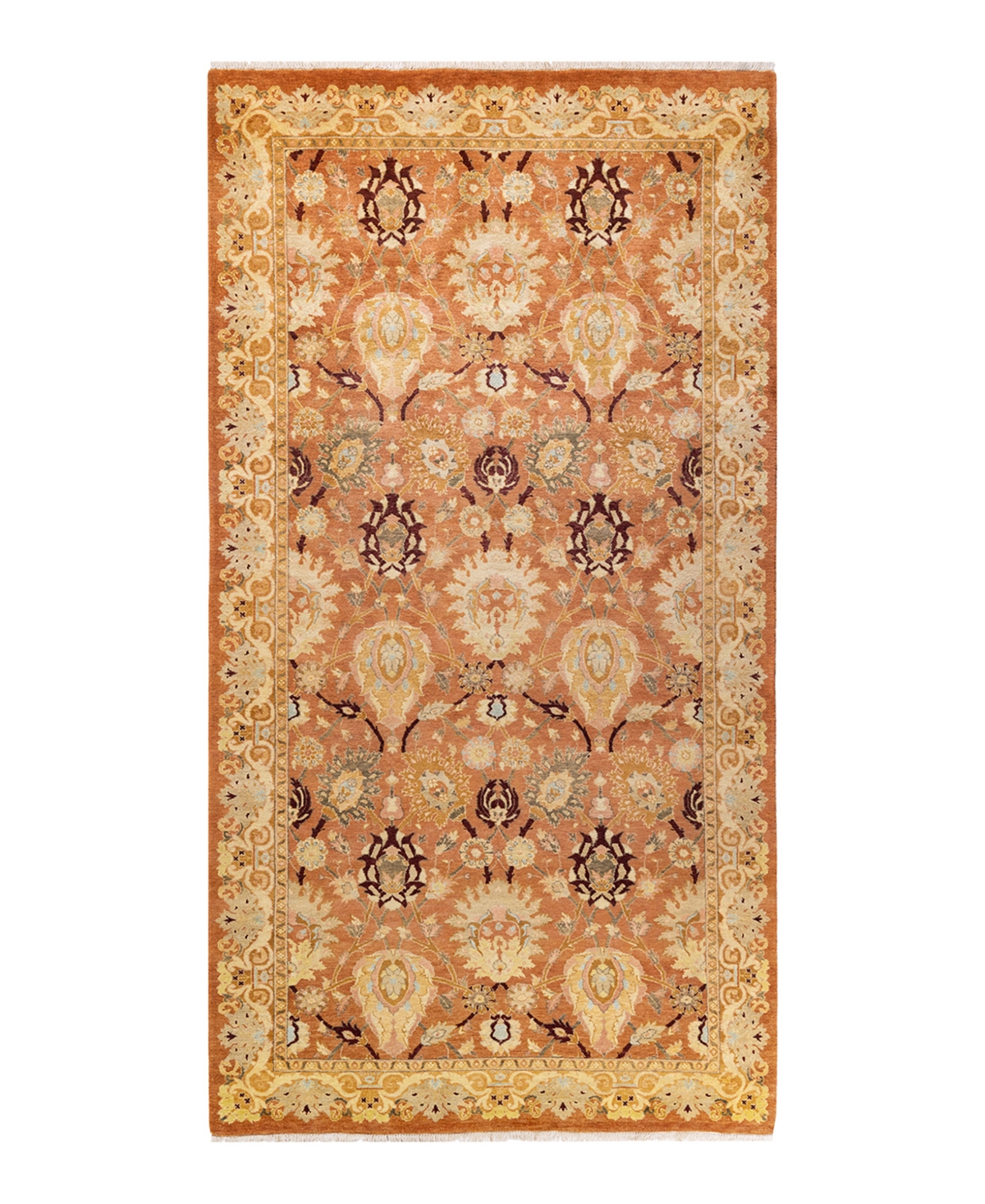 Closeout! Adorn Hand Woven Rugs Eclectic M156739 5'2in x 9'8in Area Rug - Brown