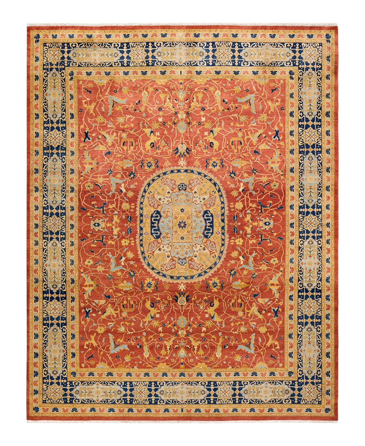 Closeout! Adorn Hand Woven Rugs Mogul M14035 8' x 10'6in Area Rug - Orange