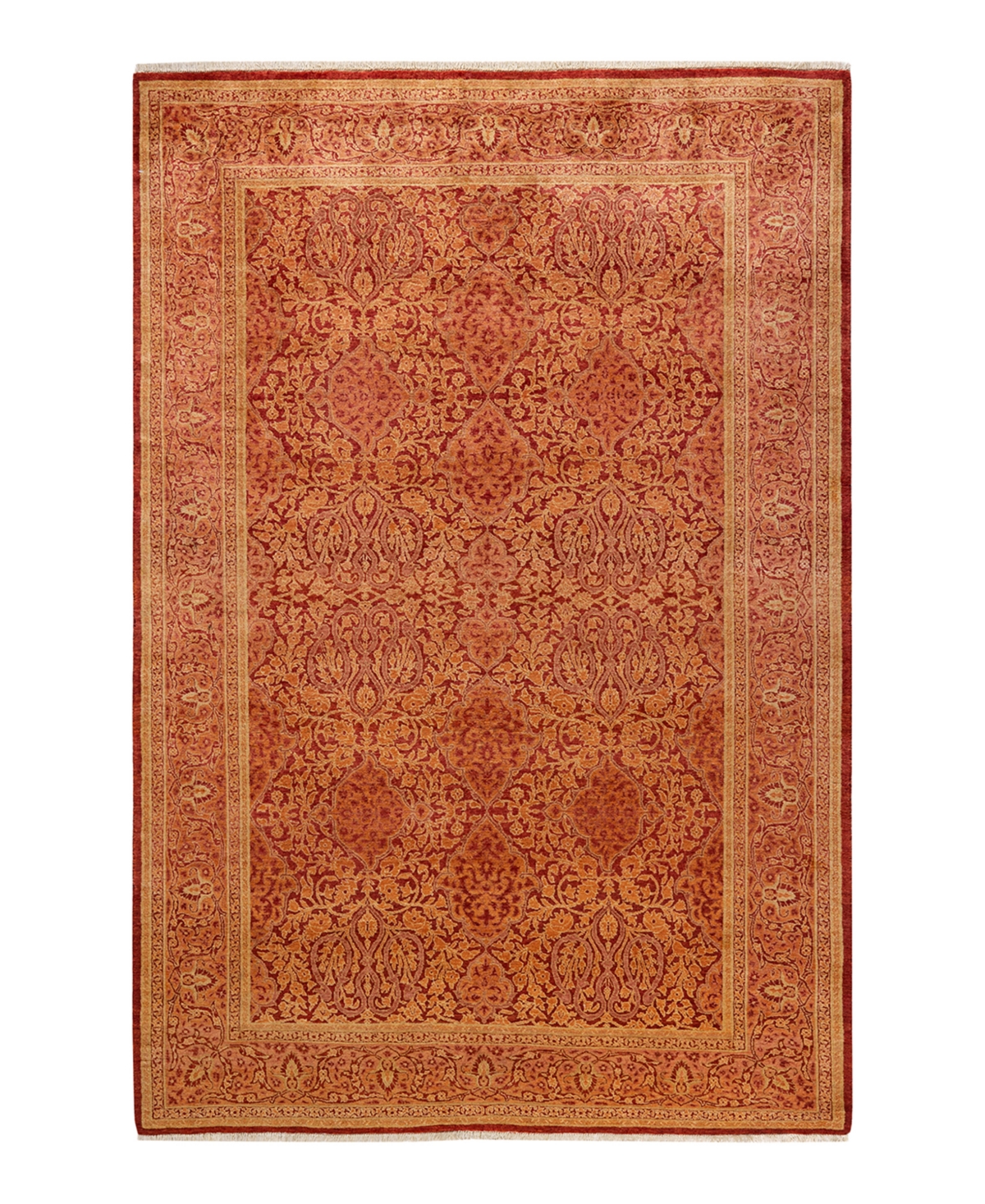 Closeout! Adorn Hand Woven Rugs Mogul M1644 5'1in x 7'7in Area Rug - Orange