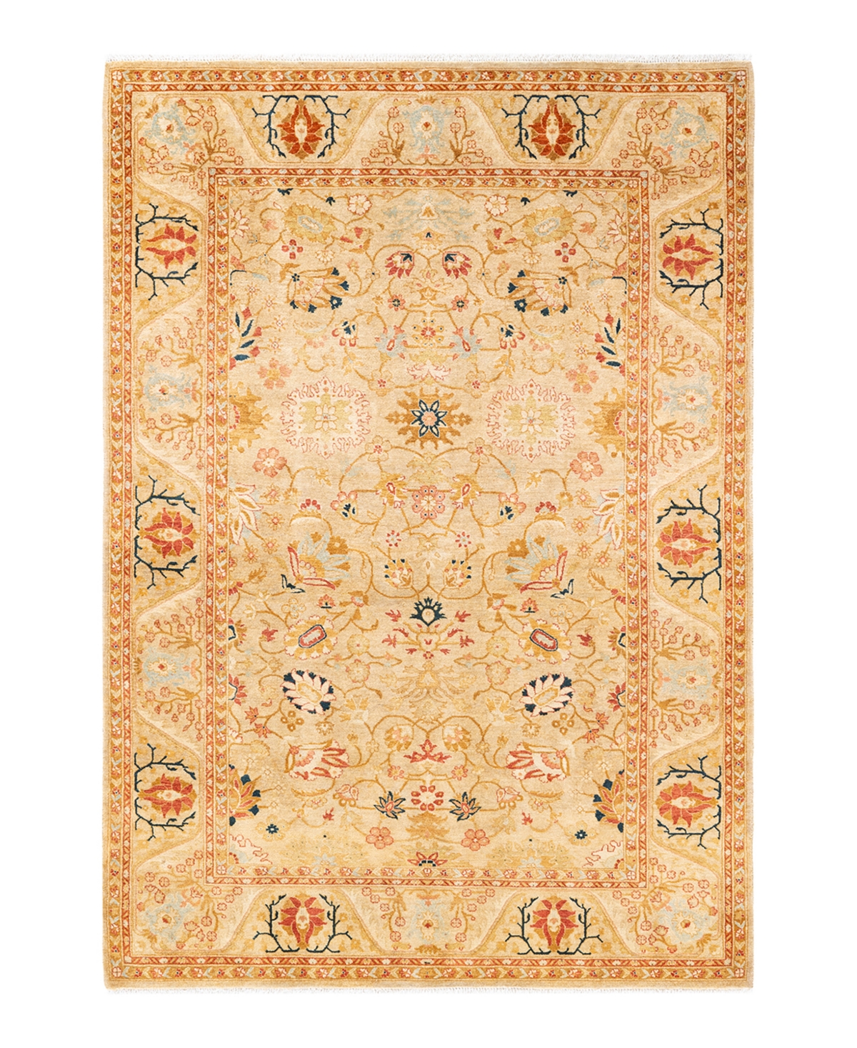 Closeout! Adorn Hand Woven Rugs Mogul M150305 4'9in x 6'10in Area Rug - Ivory
