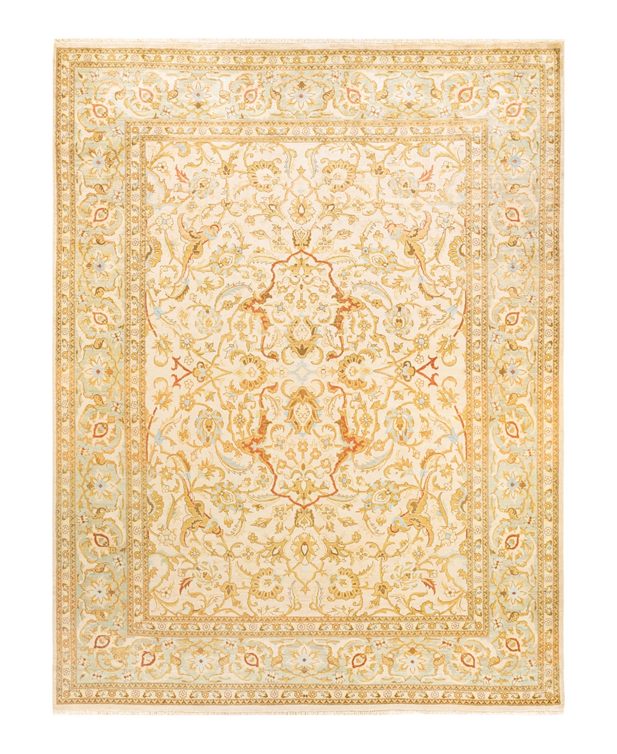 Closeout! Adorn Hand Woven Rugs Eclectic M1270 9'1in x 12'3in Area Rug - Ivory