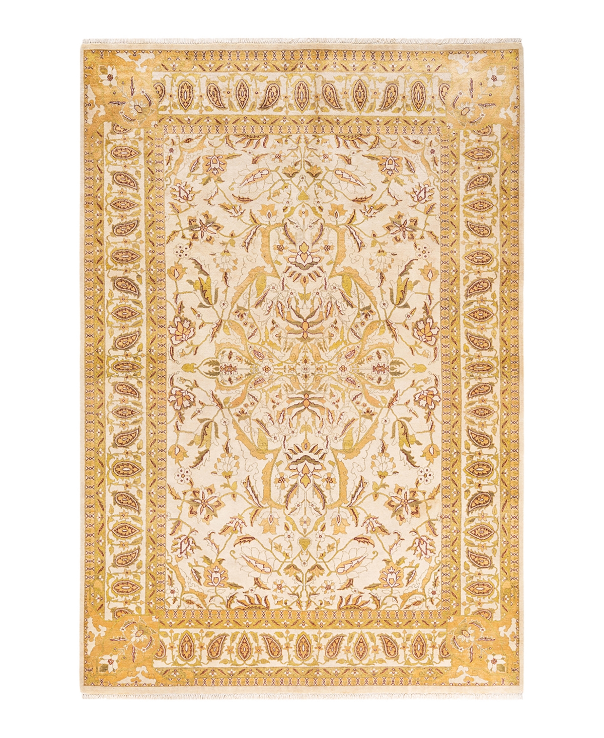 Closeout! Adorn Hand Woven Rugs Mogul M1404 6'2in x 9'4in Area Rug - Ivory