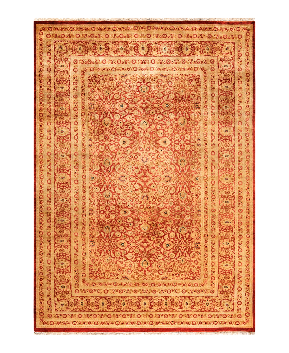 Closeout! Adorn Hand Woven Rugs Mogul M1210-095 6'3in x 9' Area Rug - Orange