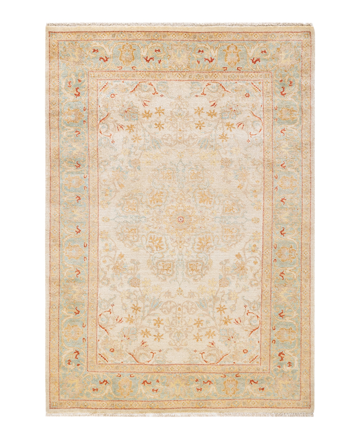 Closeout! Adorn Hand Woven Rugs Mogul M1530 4'2in x 6'1in Area Rug - Ivory