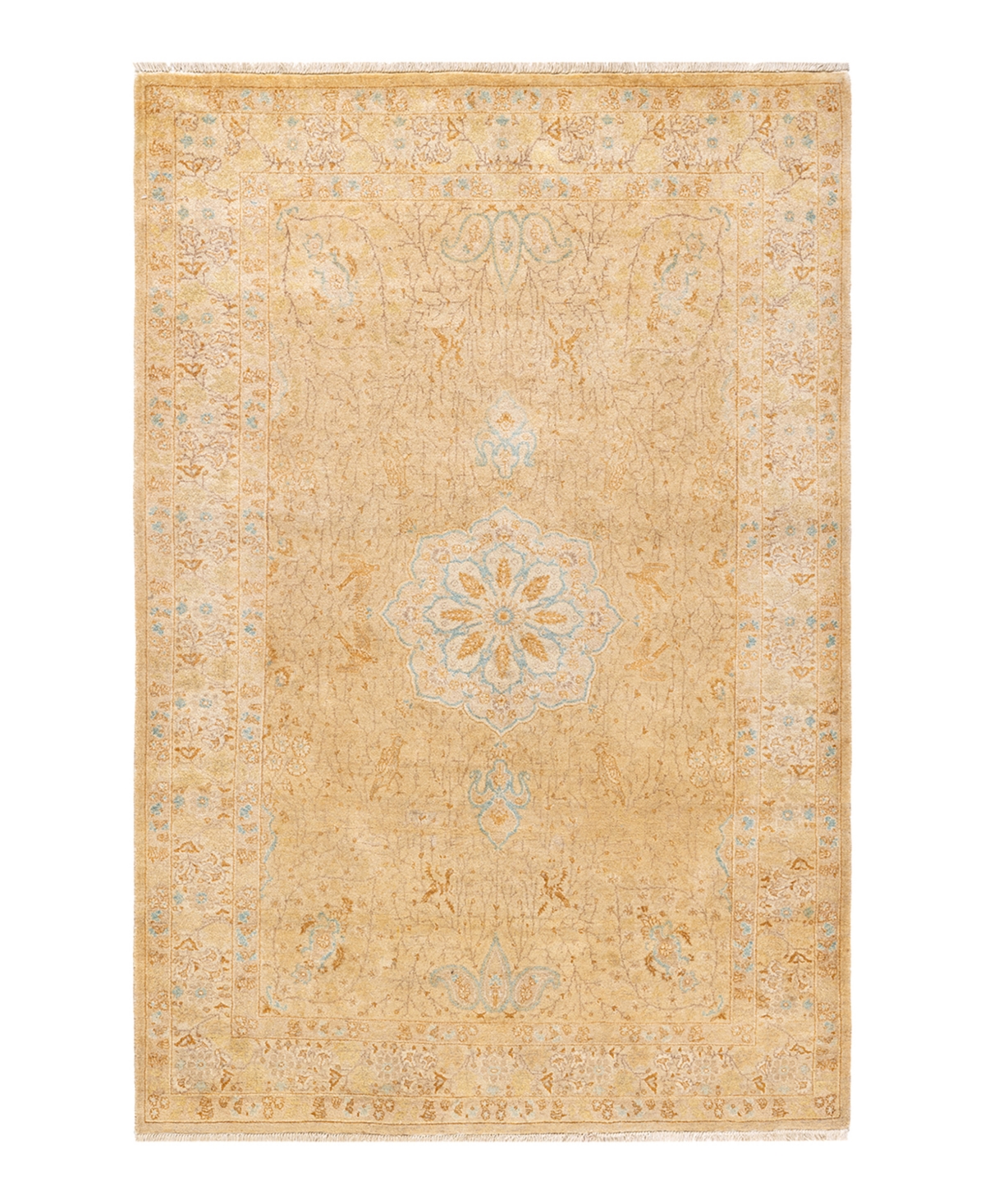 Closeout! Adorn Hand Woven Rugs Mogul M15036 4'2in x 6'5in Area Rug - Ivory