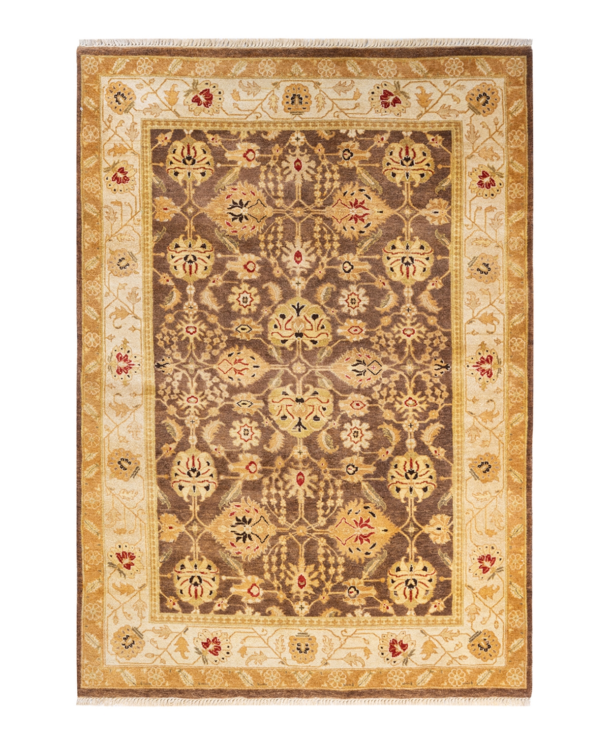 Closeout! Adorn Hand Woven Rugs Mogul M152154 4'1in x 5'10in Area Rug - Brown