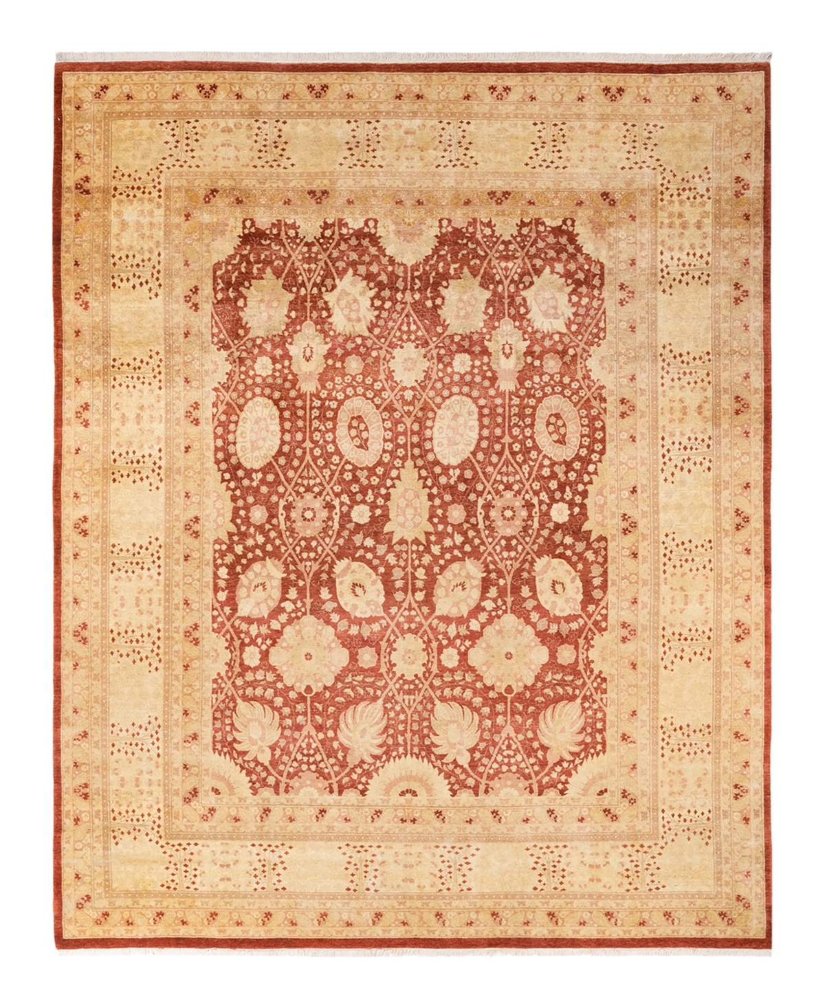 Closeout! Adorn Hand Woven Rugs Mogul M1482 8'3in x 10'5in Area Rug - Orange