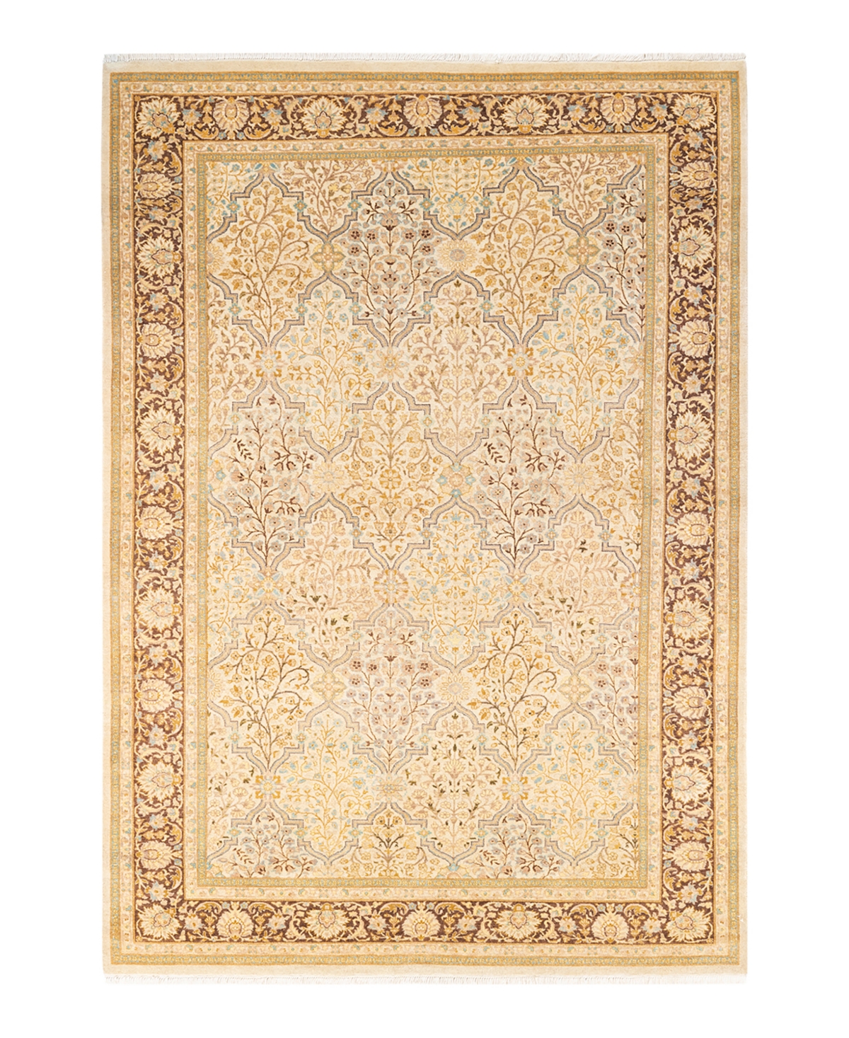 Closeout! Adorn Hand Woven Rugs Mogul M1656 5'8in x 8'3in Area Rug - Ivory