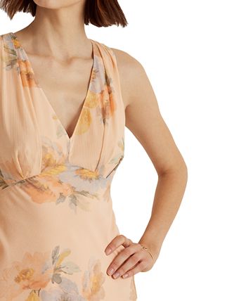 Lauren Ralph Lauren Floral Crinkled Georgette Dress & Reviews 