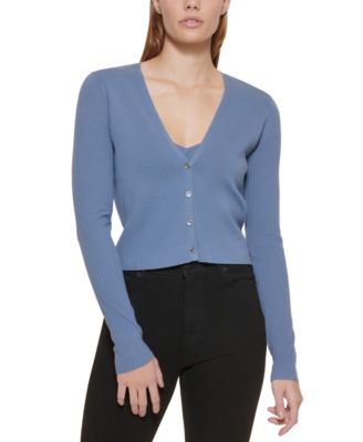 calvin klein cropped cardigan