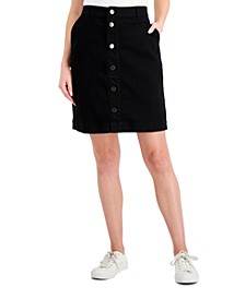 Women's Button Denim Skirt, Created for Macy's