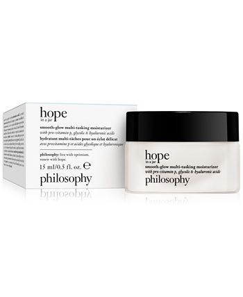 philosophy - hope in a jar smooth-glow multi-tasking moisturizer with pro-vitamin p, glycolic & hyaluronic acids, 0.5-oz.