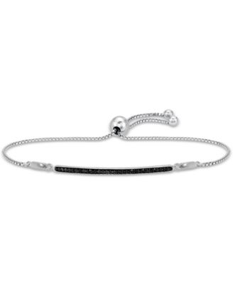 macy's black diamond bracelet