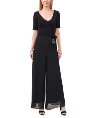 MSK Petite Belted Wide-Leg Pants 