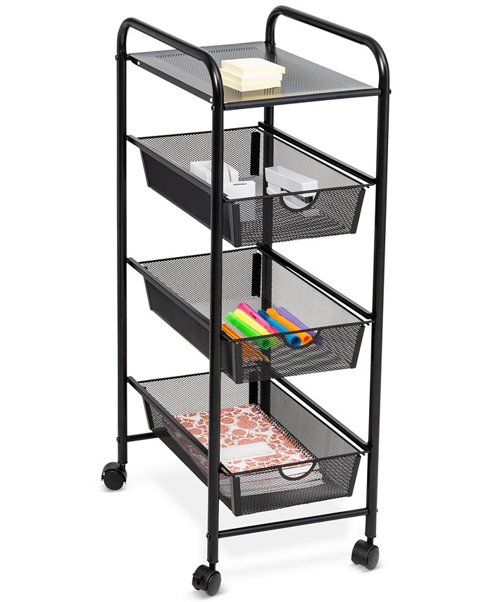 Honey Can Do Metal 3Drawer Rolling Storage Cart Macy's