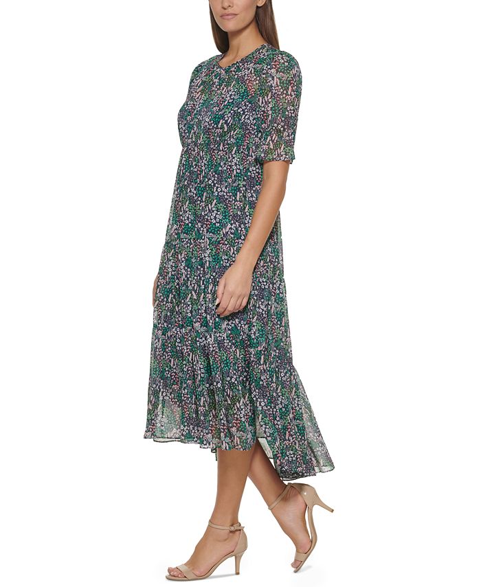 Tommy Hilfiger Women's Miranda Floral Dress Charcoal Size 6