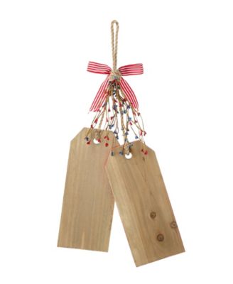 Wooden Patriotic or Americana Doorknob Hanging Decor, 19.5"