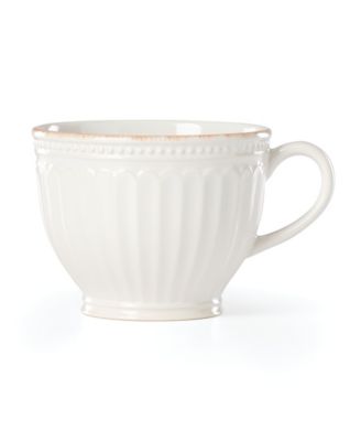 French Perle Groove Latte Mug Set, 2 Piece