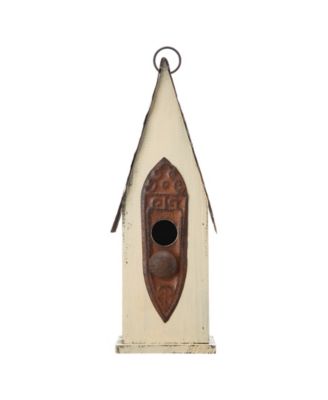 13.25" Washed Distressed Birdhouse