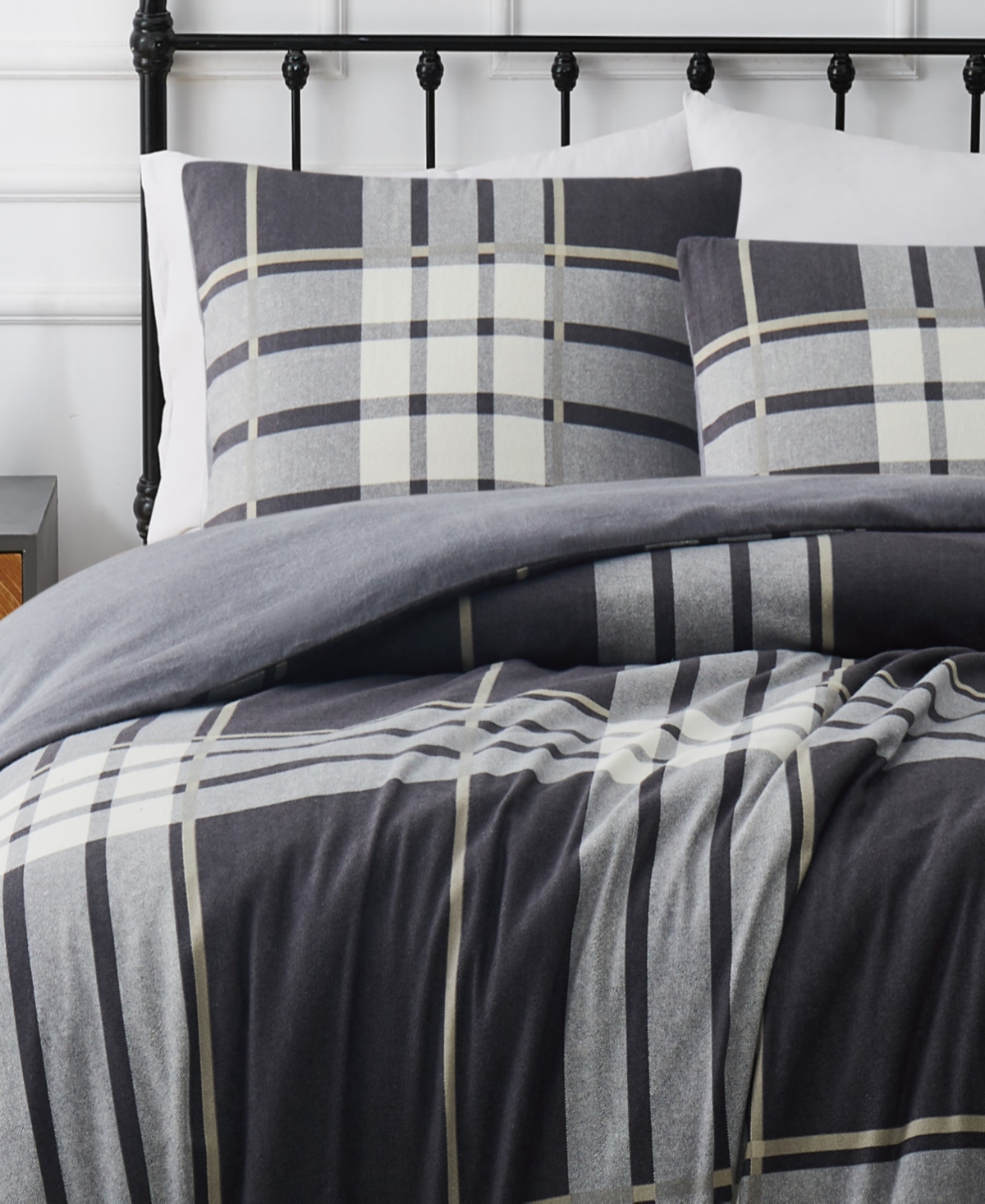 Truly Soft Milo Plaid 3 Piece Flannel Duvet Cover Set