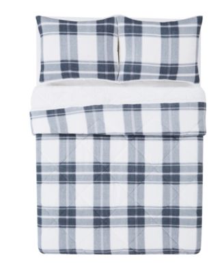 Cozy Teddy Plaid 2 Piece Comforter Set, Twin XL