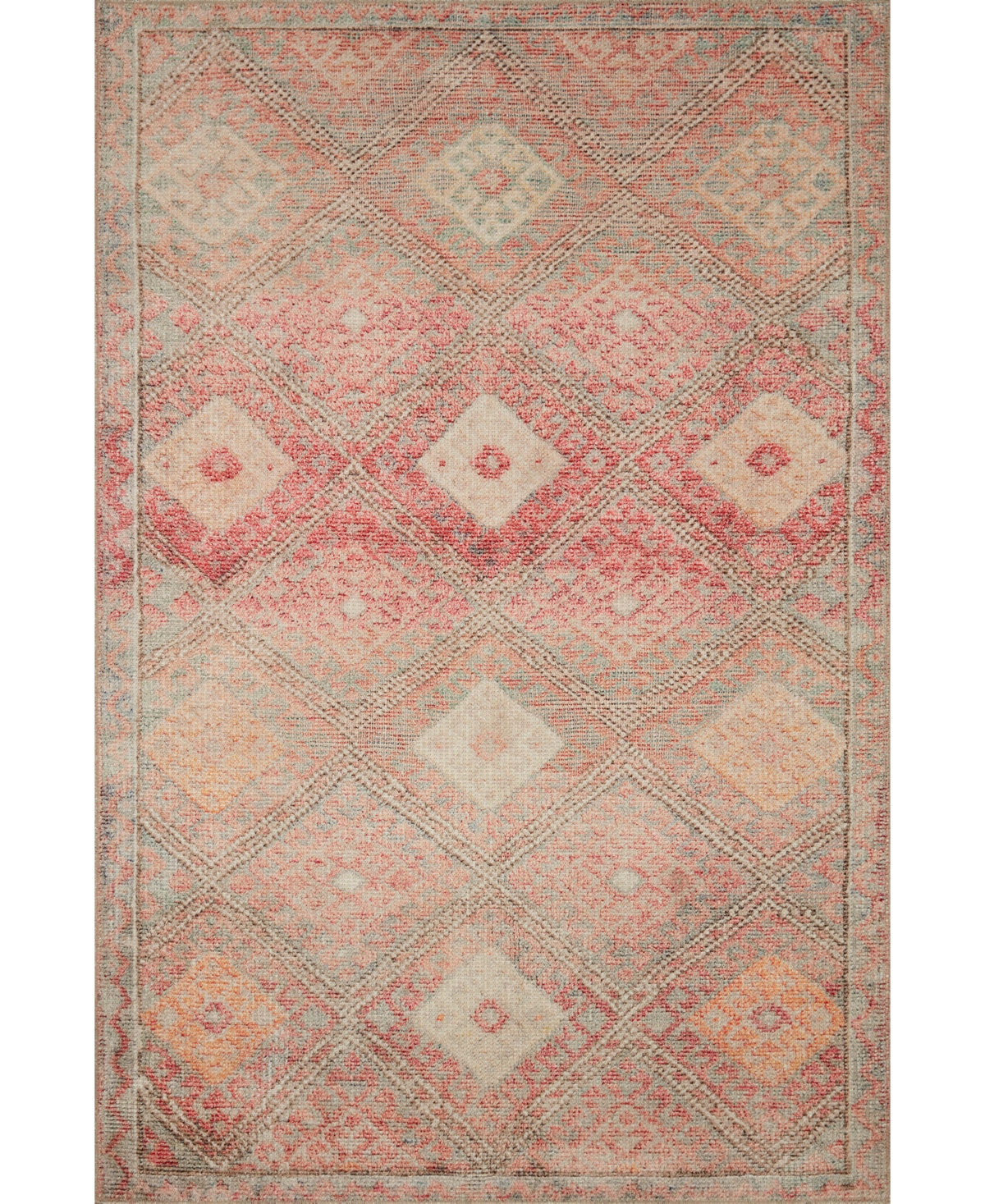 Justina Blakeney Malik Mal-01 7'6in x 9'6in Area Rug - Red, Beige