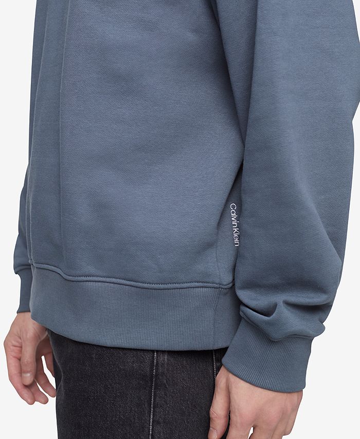 Calvin Klein Men's Relaxed Fit Logo French Terry Sweatshirt & Reviews ...