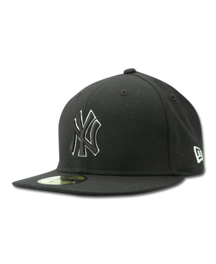 New Era Kids' New York Yankees MLB Black and White Fashion 59FIFTY Cap ...