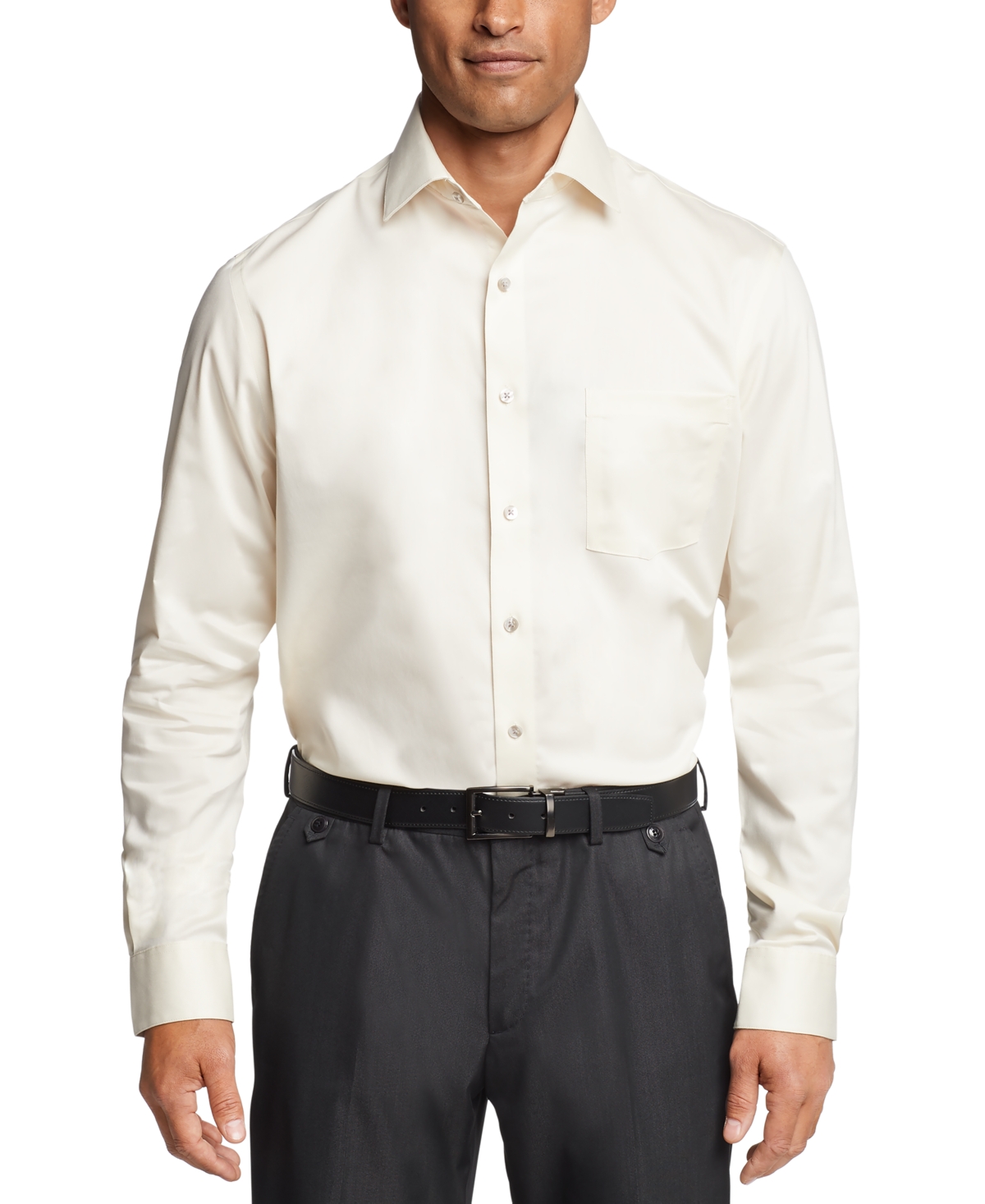 Shop Van Heusen Men's Regular-fit Ultraflex Dress Shirt In Canvas