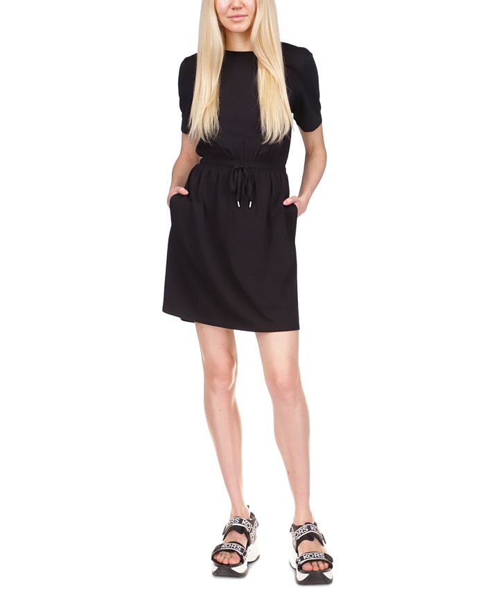 Michael Kors Petite Mesh Sleeve T Shirt Dress Macy s