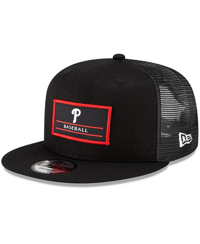 New Era Men S Black Philadelphia Phillies Deck Trucker 9fifty Snapback Hat Reviews Men Macy S
