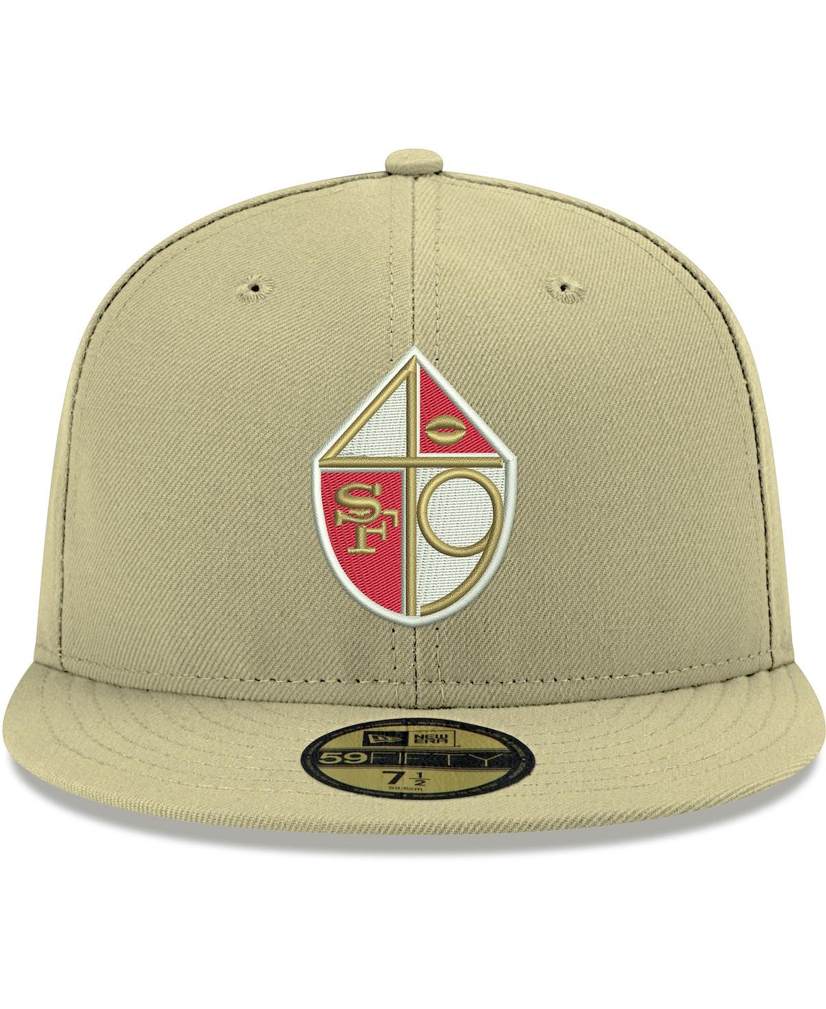 Men's New EraSan Francisco 49ers Omaha Throwback 59FIFTY Fitted Hat - Gold