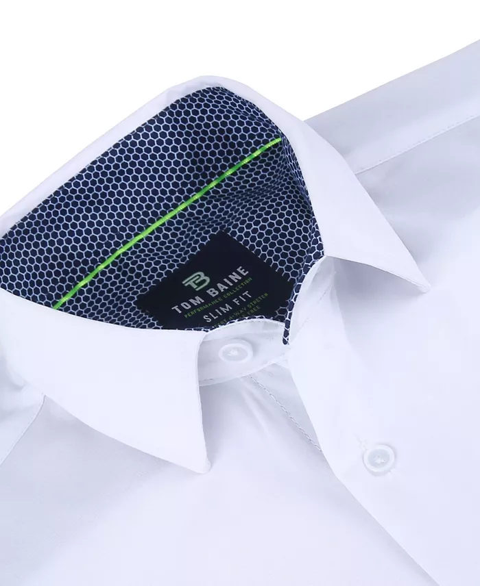 Men's Slim Fit Performance Solid Button Down Shirt - thumbnail 3