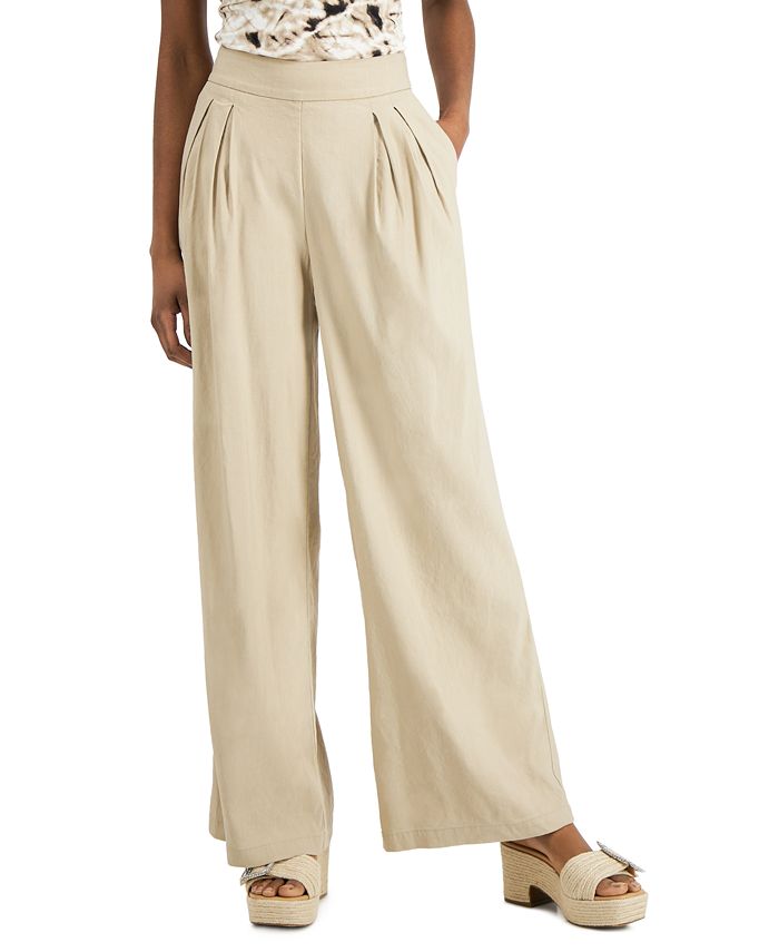 INC International Concepts Women's Pull-On Wide-Leg Pants, Created for ...