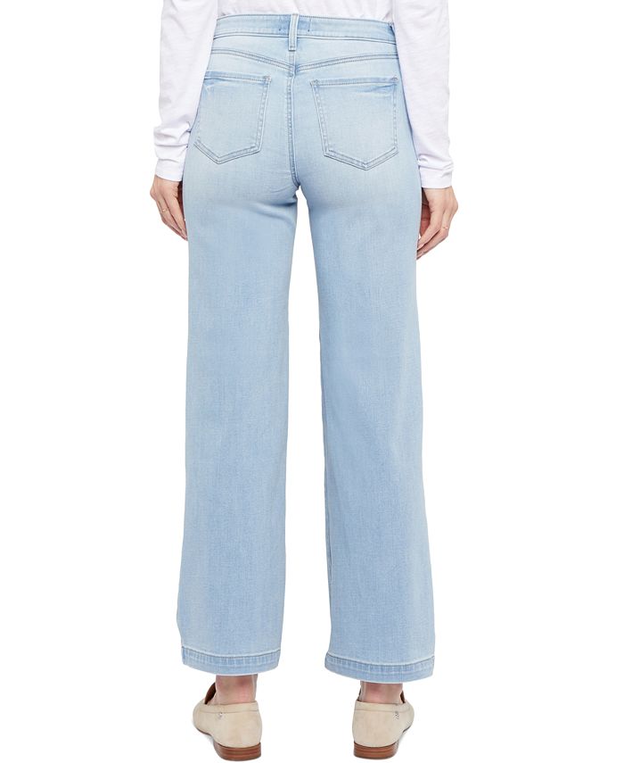 wide leg ankle jeans