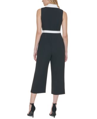 tommy hilfiger collared belted jumpsuit