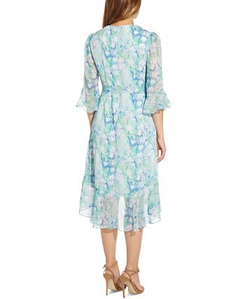 Adrianna Papell Floral-Print Wrap-Style Cocktail Dress & Reviews ...