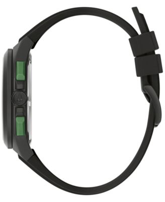 Men's Chronograph Maquina Black Silicone Strap Watch 46mm