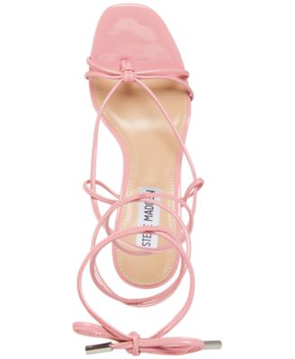 Pink Steve Madden Impressed Lace Up Sandal Pink Steve Madden Heels