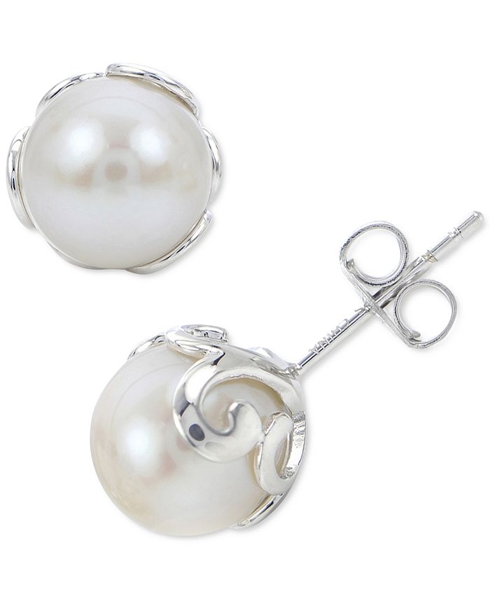 Macy's freshwater pearl earrings clearance