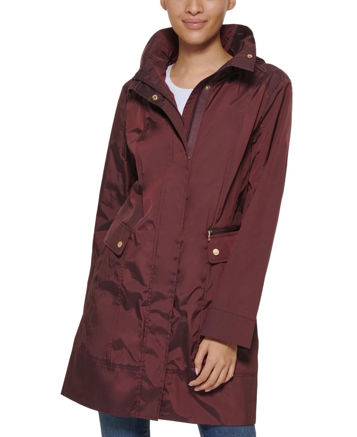 Cole Haan Packable Hooded Raincoat Smart Closet