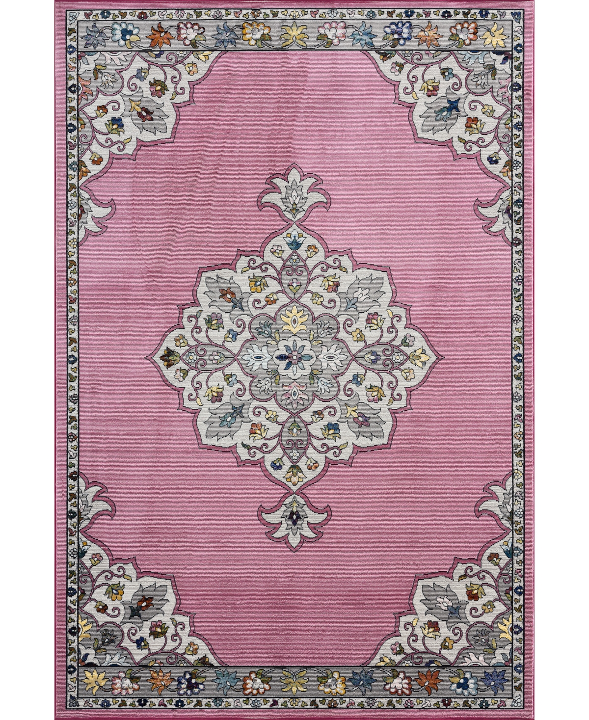 Closeout! Lr Home Opulent Blushing Traditional Medallion 5' x 7'6in Area Rug - Pink, Multi
